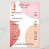 Moderner rosa Glitzer Flyer (Hinten)