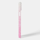 Moderner rosa Glitzer Girly Chic Personalisierter Case-Mate iPhone Hülle (Rückseite / Rechts)