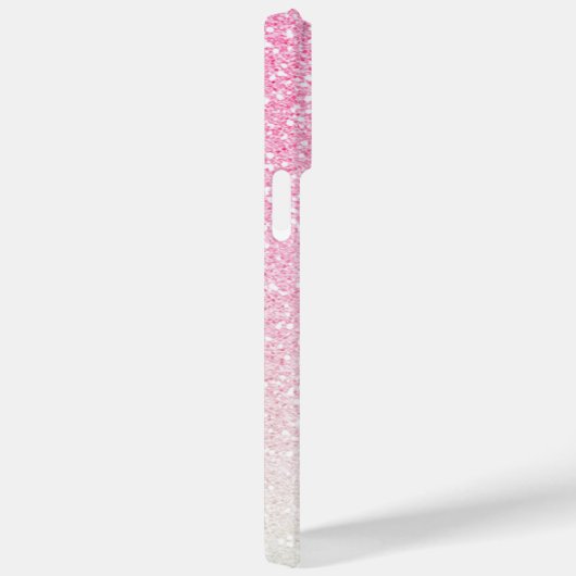 Moderner rosa Glitzer Girly Chic Personalisierter  Case-Mate iPhone Hülle (Rückseite / Rechts)