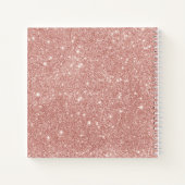 Moderner Rosa Glitzer Hausgemacht mit Liebe Notizblock (Rückseite)