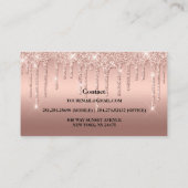 Moderner Rosa Glitzer Loan Signing Agent Visitenkarte (Rückseite)