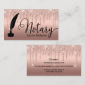 Moderner Rosa Glitzer Loan Signing Agent Visitenkarte (Vorne/Hinten)