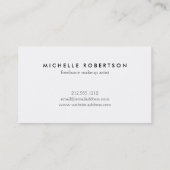 Moderner rosa Glitzer Makeup Artist Visitenkarte (Rückseite)