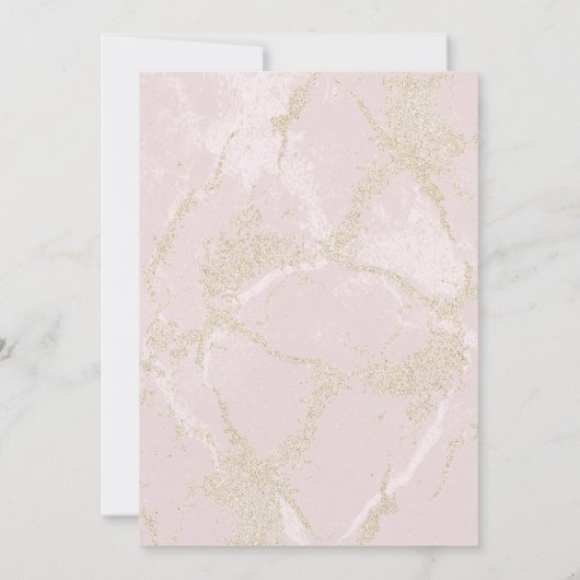 Moderner Rosa Glitzer Marmor Süß 16 Einladung (Rückseite)