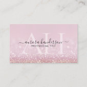 Moderner rosa Glitzer Visitenkarte (Vorderseite)