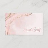 Moderner rosa-goldener Glitzer Visitenkarte (Vorderseite)