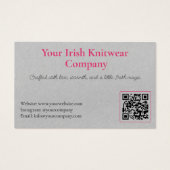 Moderner Rosa Grauer QR-Code (Rückseite)