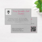 Moderner Rosa Grauer QR-Code (Schreibtisch)