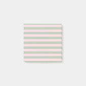 Moderner rosa grauer Streifen Minimalistisch Elega Post-it Klebezettel (Vorderseite)