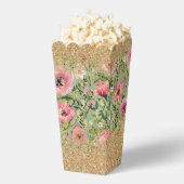 Moderner rosa grüner Blumenchic Gold Glitzer Geschenkschachtel (Geplatzt)