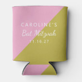 Moderner rosa grüner Farbblock mit benutzerdefinie Dosenkühler (Vorderseite)