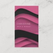 Moderner rosa Haar- und Schönheitscode Qr Visitenkarte (Vorderseite)