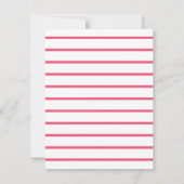 Moderner Rosa Individuelle Name und Business Mitteilungskarte (Rückseite)