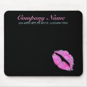 moderner rosa LippenMaskenbildner Cosmetologist Mousepad (Vorne)