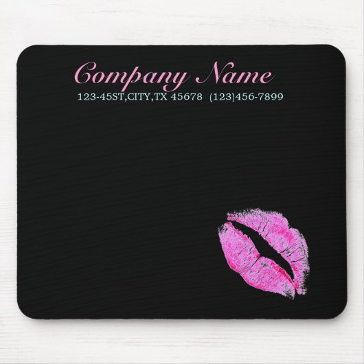 moderner rosa LippenMaskenbildner Cosmetologist Mousepad (Vorne)