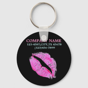 moderner rosa LippenMaskenbildner Cosmetologist Schlüsselanhänger