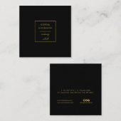 Moderner rosa Marmor eleganter Make-up-Künstler Quadratische Visitenkarte (Vorne/Hinten)