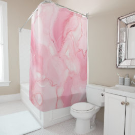 Moderner rosa Marmorduschvorhang Duschvorhang