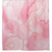 Moderner rosa Marmorduschvorhang Duschvorhang (Vorderseite)