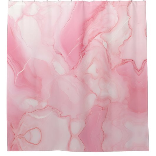 Moderner rosa Marmorduschvorhang Duschvorhang (Vorderseite)