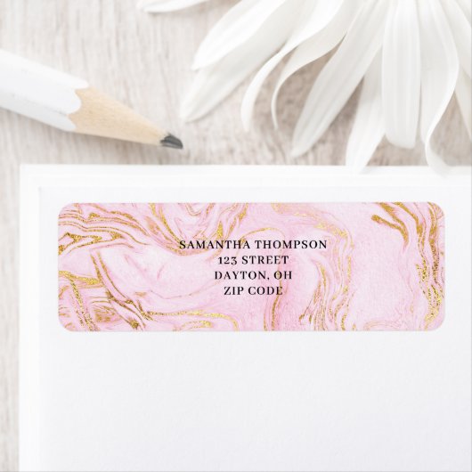 Moderner rosa Marmorgolden-Glitzer (Insitu)