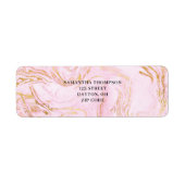 Moderner rosa Marmorgolden-Glitzer (Vorne)