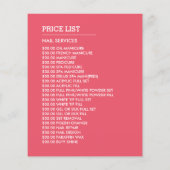 Moderner rosa Nageltechniker, Nail Salon Flyer (Hinten)