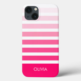 Moderner rosa Ombre Personalisierter Name Case-Mate iPhone Hülle