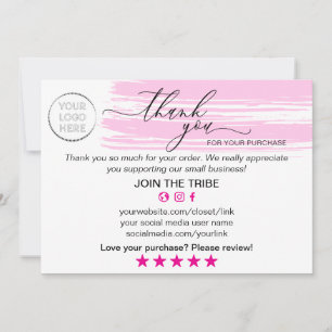 Moderner Rosa Online-Shop Danke Kleinunternehmen