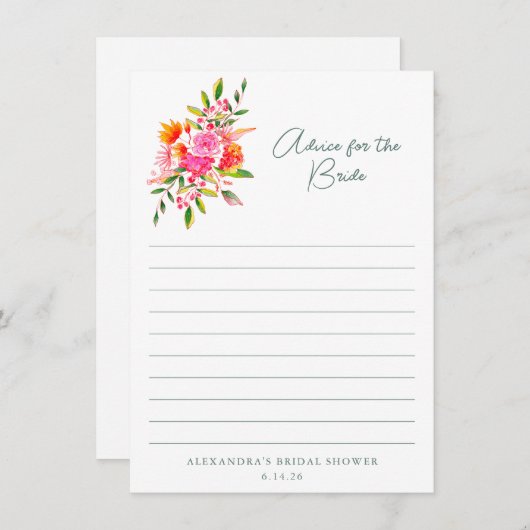 Moderner Rosa Orangefarbener Blumenberater für die (Vorne/Hinten)