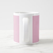 Moderner rosa Personalisierter Monogramm-Name: Jumbo-Tasse (Rückseite)