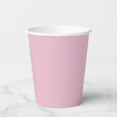 Moderner rosa Personalisierter Monogramm-Name: Pappbecher (Rückseite)