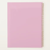 Moderner rosa Personalisierter Monogramm-Name: Planer (Rückseite)