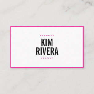 Moderner, rosa persönlicher Stylist minimalistisch Visitenkarte