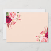 Moderner rosa Polterabend Einladung (Rückseite)