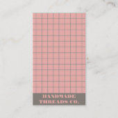 Moderner rosa Prüfmuster Muster QR Code Visitenkarte (Vorderseite)