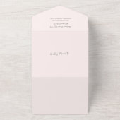 Moderner rosa QR Code Einfache Hochzeit All In One Einladung (Außenbereich)