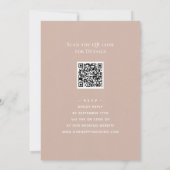 Moderner Rosa QR Code Einfache Probe Abendessen Einladung (Rückseite)