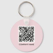 Moderner rosa QR-Code Schlüsselanhänger (Rückseite)