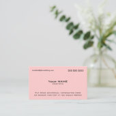 Moderner rosa QR-Code Visitenkarte (Stehend Vorderseite)