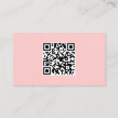 Moderner rosa QR-Code Visitenkarte (Rückseite)