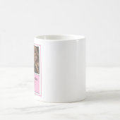 Moderner rosa Rahmen Personalisierter Hund Valenti Kaffeetasse (Mittel)