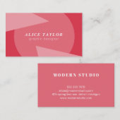 Moderner rosa rosa Zuhause-Designer Visitenkarte (Vorne/Hinten)