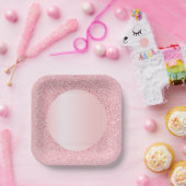 Moderner rosa Rose Gold Glitzer Trendy Pappteller (Party)