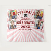 Moderner rosa roter Abschluss 4 Foto Stand Hinterg Wandteppich (Vorderseite (Horizontal))