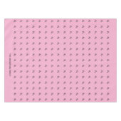 Moderner rosa, schwarze Silhouette afrikanischer D Tischdecke (Vorderseite (Horizontal))