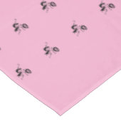 Moderner rosa, schwarze Silhouette afrikanischer D Tischdecke (Schrägansicht)