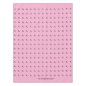Moderner rosa, schwarze Silhouette afrikanischer D Tischdecke (Vorderseite)