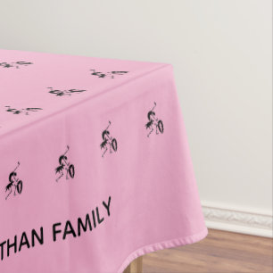 Moderner rosa, schwarze Silhouette afrikanischer D Tischdecke