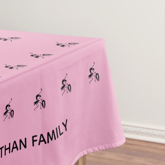 Moderner rosa, schwarze Silhouette afrikanischer D Tischdecke (Beispiel)